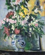 Paul Cezanne Les deux vases de fleurs painting